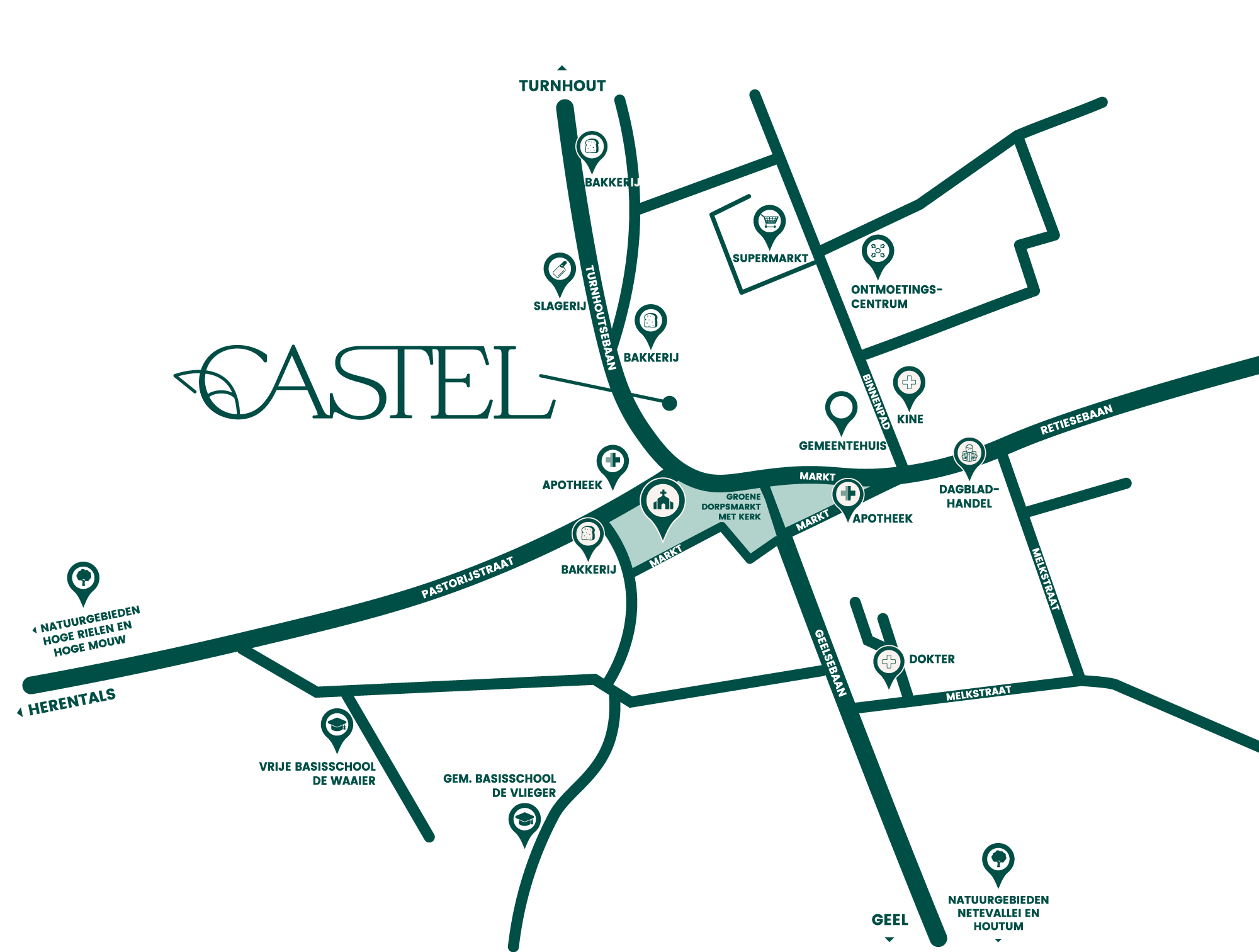 Ligging project Caster in Kasterlee